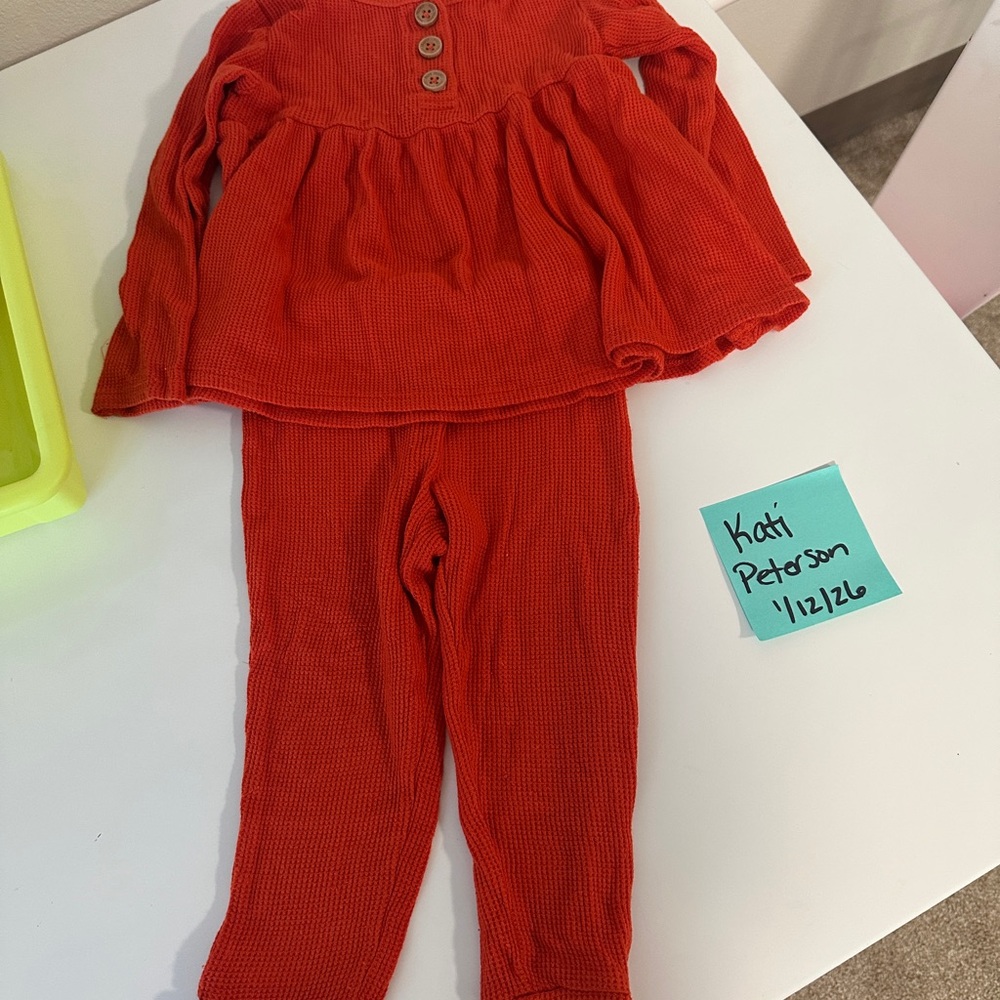 Posh Peanut Vibrant Red Kids Matching Set